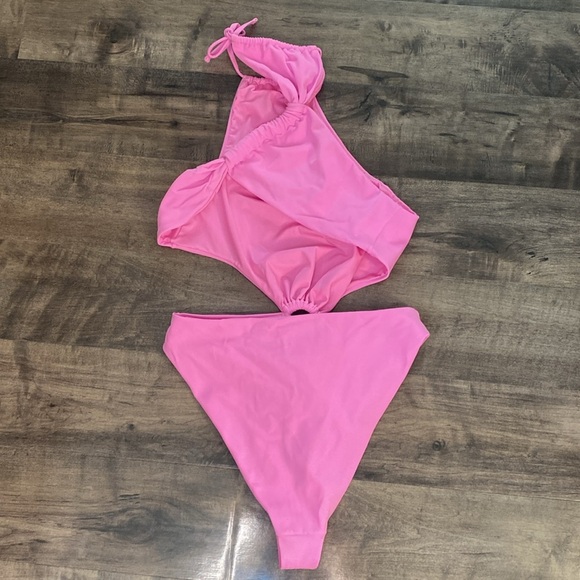 AGUA BENDITA Bloom ross solid one piece in pink Large - Picture 13 of 13